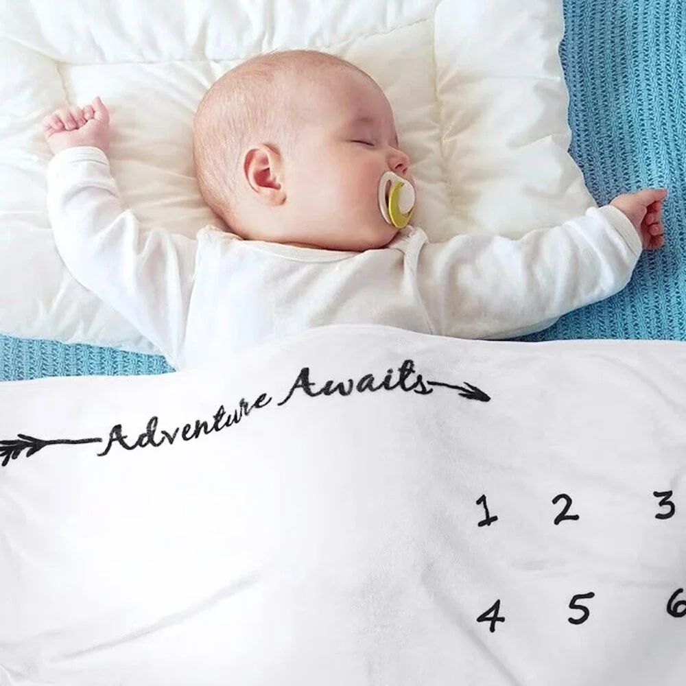 Baby Monthly Milestone Blanket for Boy Girl Gender Neutral Gift for Baby - NEW